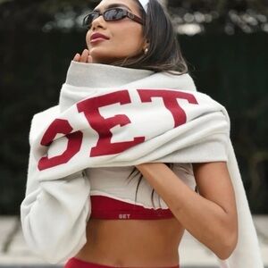 Parke x SET active reversible mock neck Red